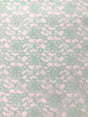 Mint Rachelle Lace Polyester Fabric - Sheer Floral Lace, Mint, 58/60" Wide (1 Yard)