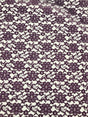 Plum Rachelle Lace Polyester Fabric - Sheer Floral Lace, Plum, 58/60" Wide (1 Yard)