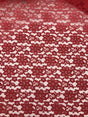 Red Rachelle Lace Polyester Fabric - Sheer Floral Lace, Red, 58/60" Wide (1 Yard)