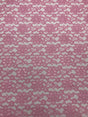 Rose Pink Rachelle Lace Polyester Fabric - Sheer Floral Lace, 58/60" Wide