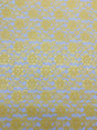 Yellow Rachelle Lace Polyester Fabric - Sheer Floral Lace, Yellow, 58/60" Wide