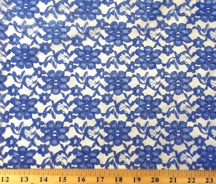 Raschel Lace Polyester Fabric - Floral Sheer Lace, 58/60" Width (1 Yard)