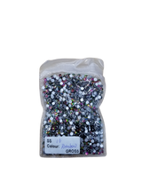 Small Bag Glue On Rhinestones Acrylic Fabric - Rainbow, Flat Back Loose Rhinestones, 2MM To 6MM (1 Bag)