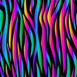Printed Spandex Rainbow Tiger Stripe