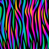 Printed Spandex Rainbow Tiger Stripe