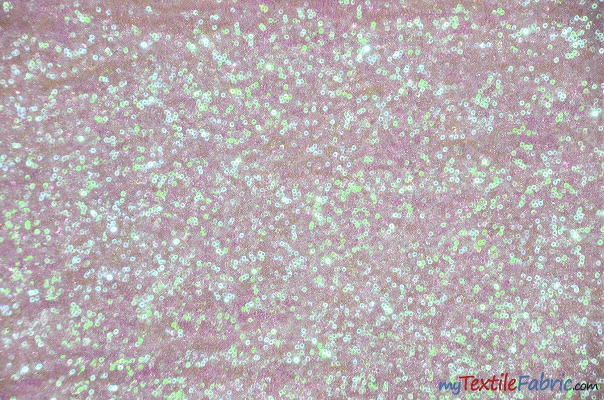 Glitz Mesh Sequins Polyester Fabric - 3Mm Glitter Sequins, 52" Width, Multiple Colors (1 Yard)