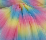 Rainbow Pleated Tulle Fabric