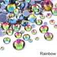 Small Bag Glue On Rhinestones Acrylic Fabric - Rainbow, Flat Back Loose Rhinestones, 2MM To 6MM (1 Bag)