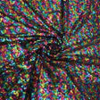 Rainbow Sequin Fabric - Iridescent Multicolor Sequins, Stretch Mesh, 54" Width