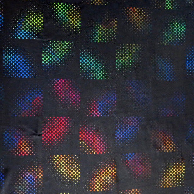 Swim Knit Rainbow Geo Nylon Spandex Fabric