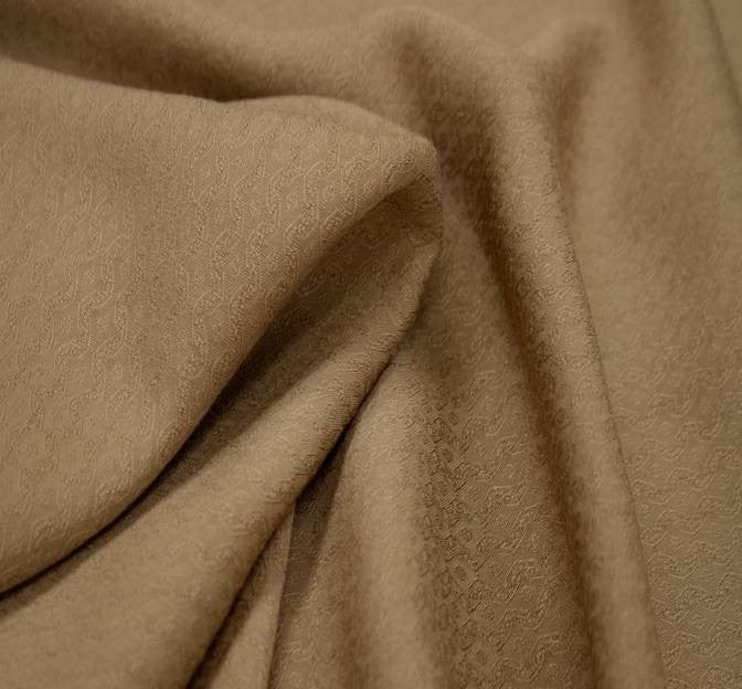 Rayon Jacquard 1D352 Diamond Khaki Rayon Fabric - Khaki Diamond, 53/54" Width (1 Yard)
