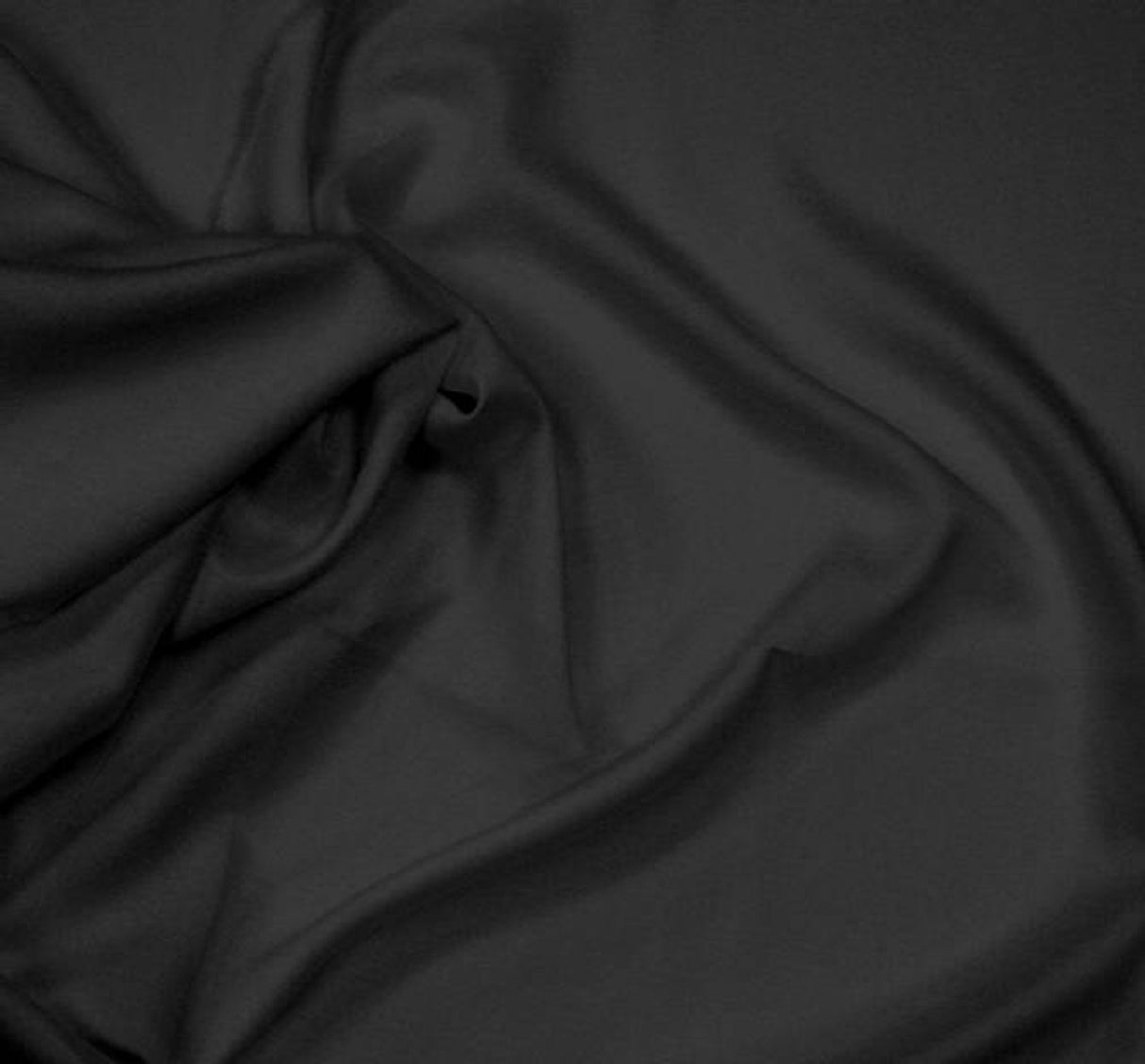 1 Yard Black Rayon Challis Fabric Soft Lightweight 100% Rayon, 55/56" Wide for Apparel