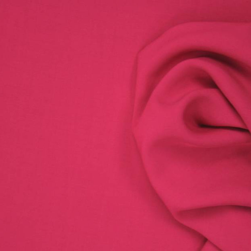 1 Yard Hot Pink Rayon Challis Lightweight Soft Fabric for Dresses & Apparel, 57/58" Wide