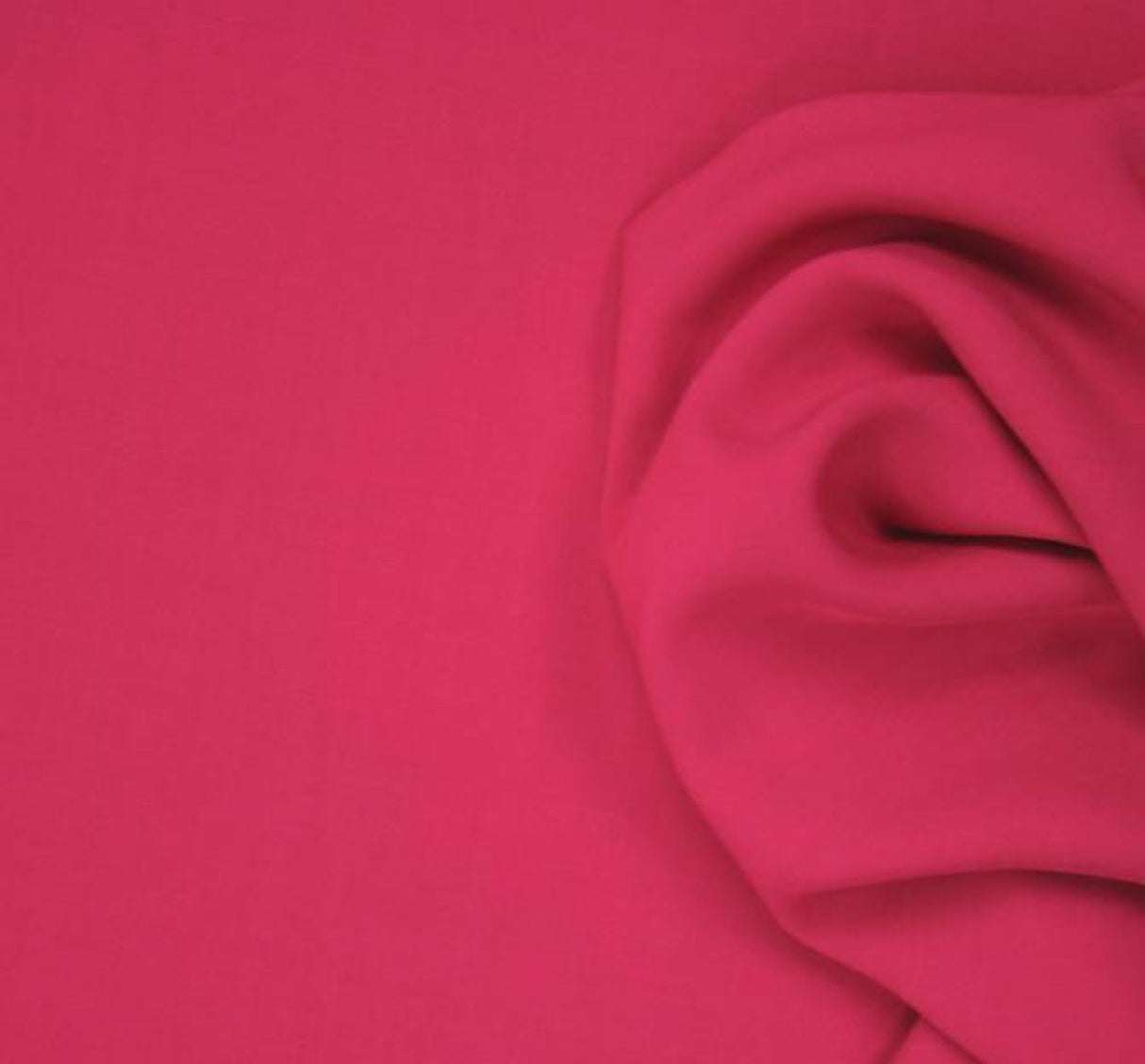 1 Yard Hot Pink Rayon Challis Lightweight Soft Fabric for Dresses & Apparel, 57/58" Wide