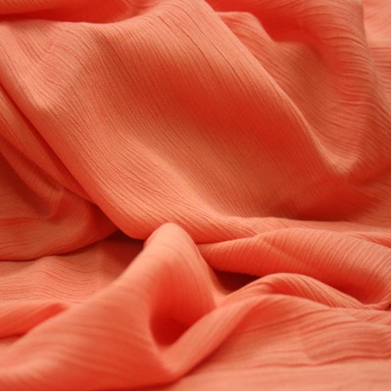 1 Yard Rayon Crinkle Peach Lightweight Woven Apparel Fabric 100% Rayon 50/51” Wide