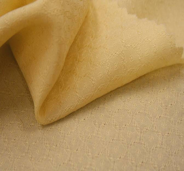 Rayon Jacquard 1D352 Diamond Banana Width 53/54" Apparel Fabric - Banana Diamond Pattern, 53/54" Width (1 Yard)