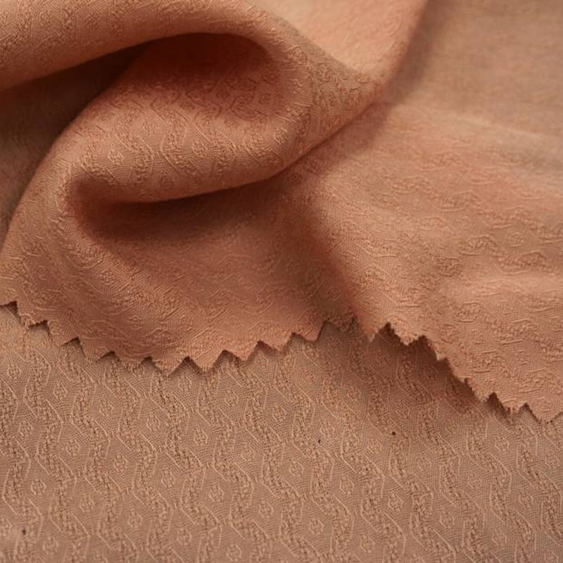 1 Yard Rayon Jacquard Fabric Diamond Peach Lightweight Draping Apparel Dress Material 53 54 Inch Width