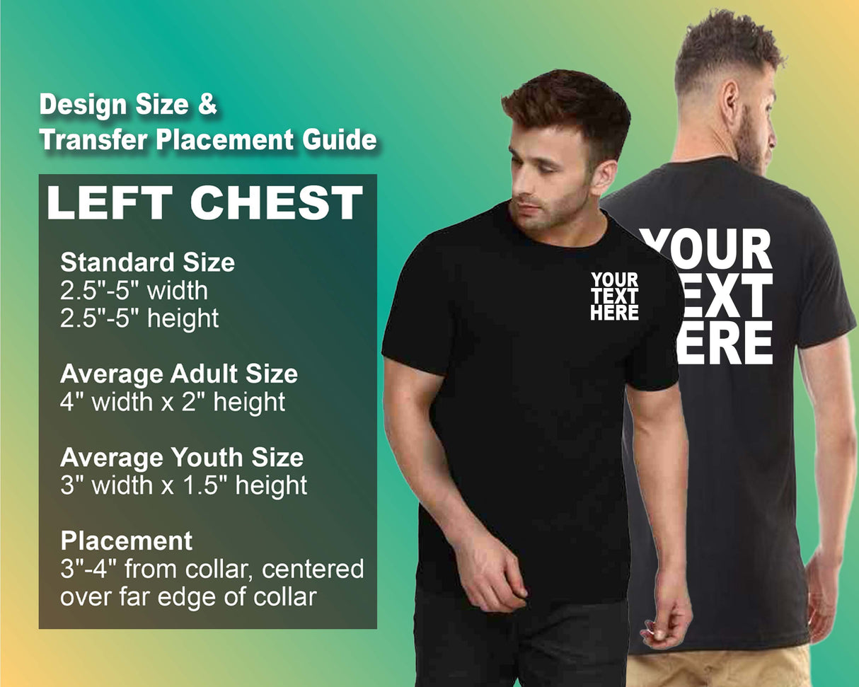 Pack: 12 Fast Custom Tees – Personalize with Photo, Text, or Artwork on Back & Front (Black)