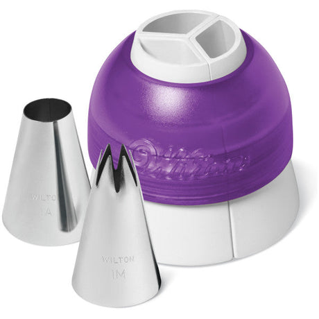 Wilton Color Swirl, 3-Color Piping Bag Coupler, 9-Piece Cake Decorating Kit