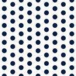 1″ One Inch Navy Polka Dot on White Poly Cotton Fabric,