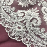 Corded Embroidered Lace Trim