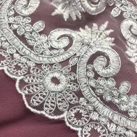Corded Embroidered Lace Trim