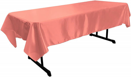 Rectangular Bridal Satin Polyester Fabric - Tablecloth, 58" X 144" (1 Piece)
