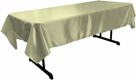 Rectangular Bridal Satin Polyester Fabric - Tablecloth, 58" X 144" (1 Piece)