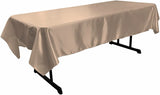 Rectangular Bridal Satin Polyester Fabric - Tablecloth, 58" X 144" (1 Piece)