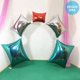 Foil Balloon Rectangular Pillow Panel Red