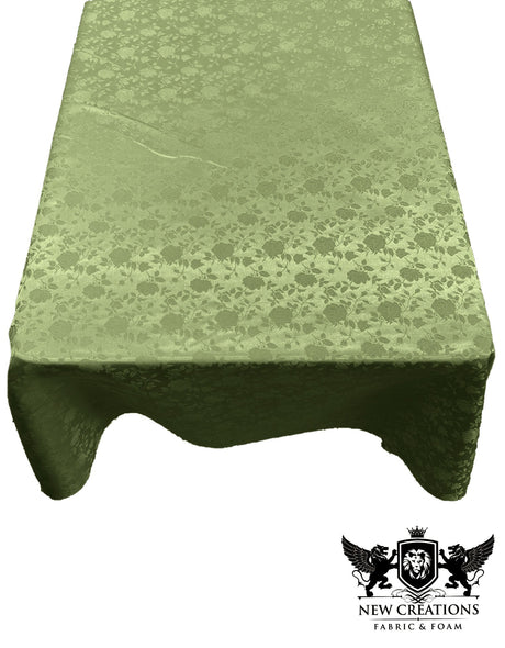 Roses Jacquard Satin Fabric - Rose Pattern, 60" X 102" (1 Piece)