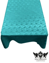 Roses Jacquard Satin Fabric - Rose Pattern, 60" X 108" (1 Piece)