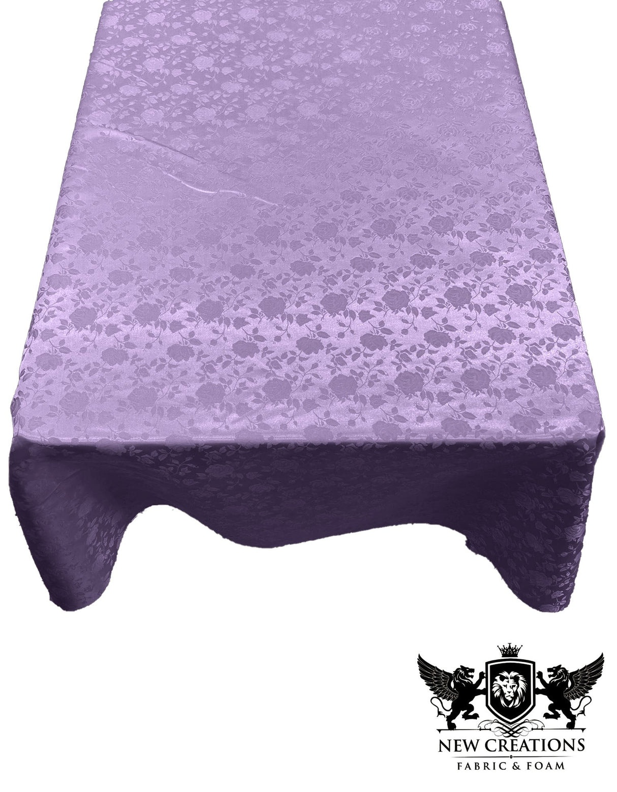 Roses Jacquard Satin Fabric - Rose Pattern, 60" X 108" (1 Piece)