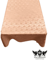 Roses Jacquard Satin Fabric - Rose Pattern, 60" X 120" (1 Piece)