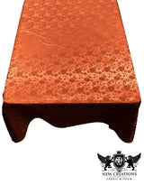 Rectangular Tablecloth Roses Jacquard Satin Fabric - Rose Pattern, 60" X 72" (1 Piece)