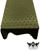 Rectangular Tablecloth Roses Jacquard Satin Fabric - Rose Pattern, 60" X 72" (1 Piece)