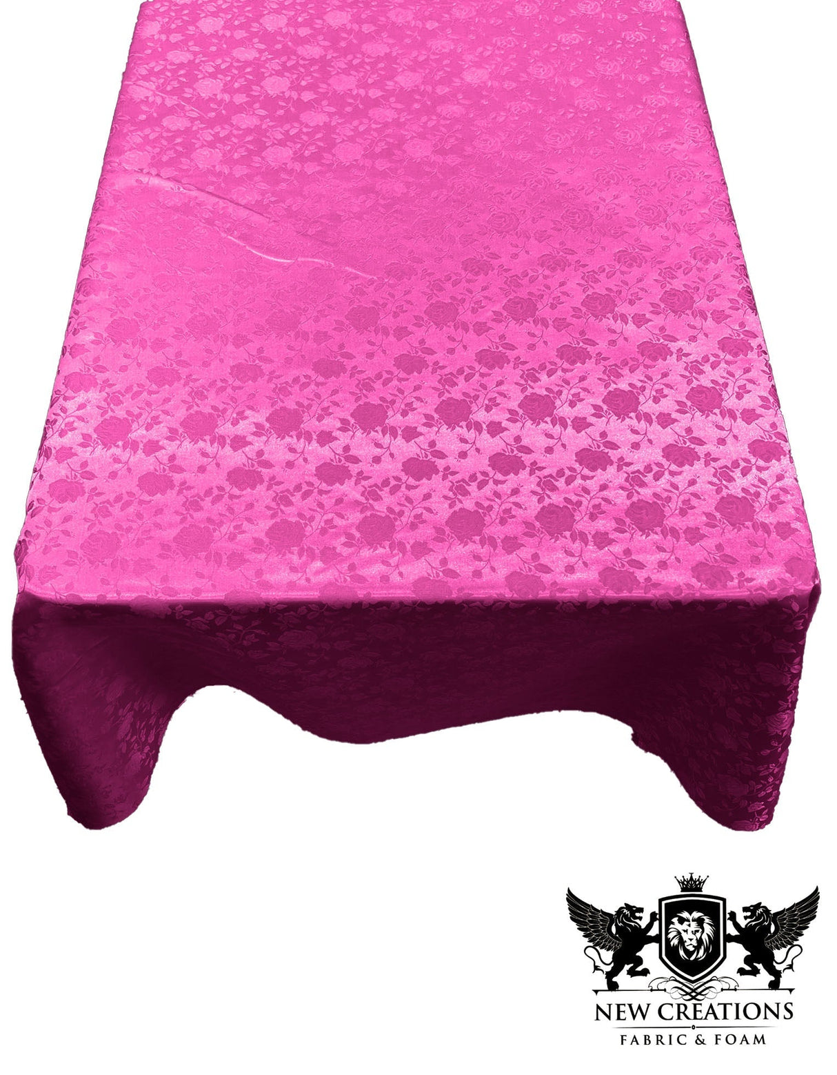 Roses Jacquard Satin Fabric - Rose Pattern, 60" X 84" (1 Piece)
