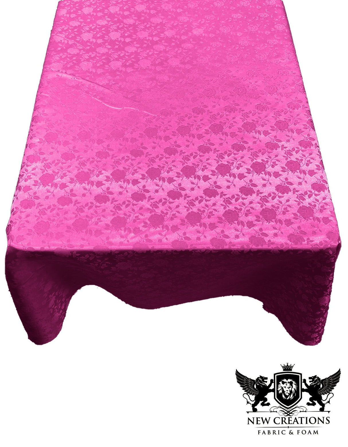 Roses Jacquard Satin Fabric - Rose Pattern, 60" X 90" (1 Piece)