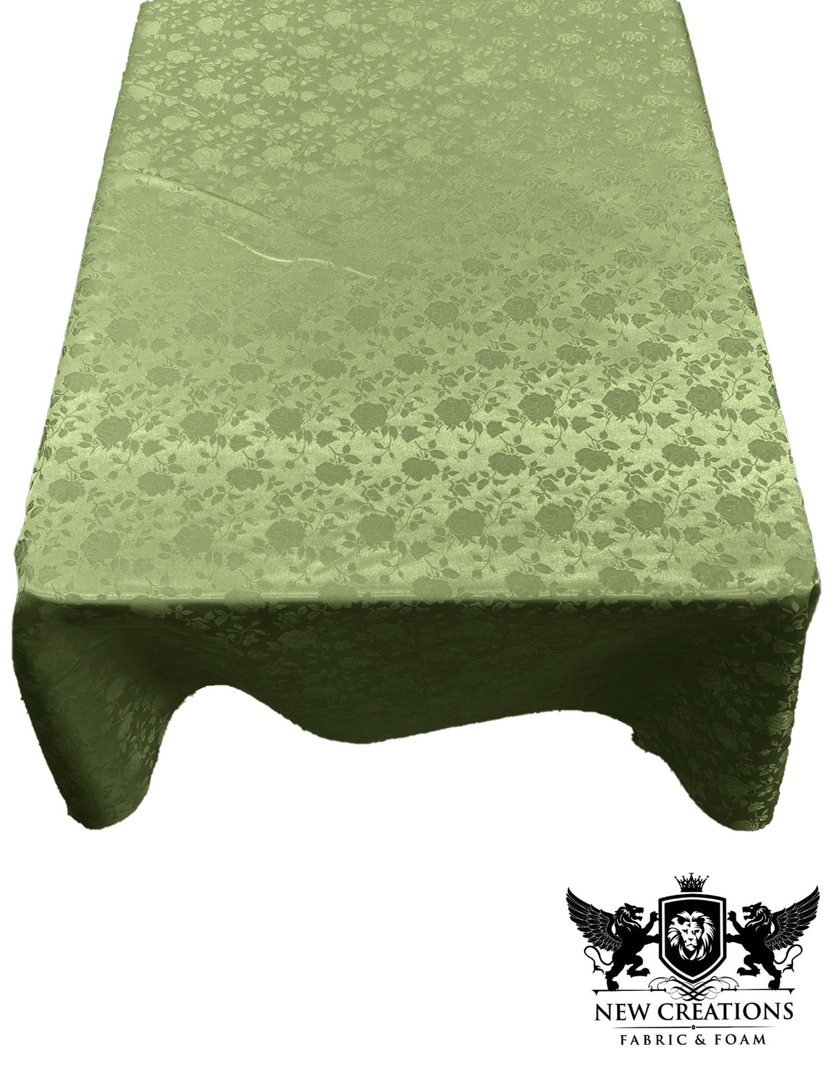 Roses Jacquard Satin Fabric - Rose Pattern, 60" X 90" (1 Piece)