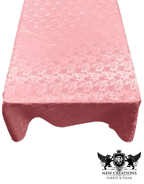 Roses Jacquard Satin Fabric - Rose Pattern, 60" X 90" (1 Piece)