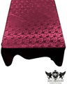 Rectangular Tablecloth Roses Jacquard Satin Fabric - Rose Pattern, 60" X 144" (1 Piece)