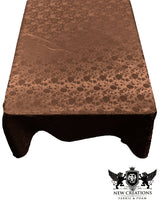 Rectangular Tablecloth Roses Jacquard Satin Fabric - Rose Pattern, 60" X 144" (1 Piece)