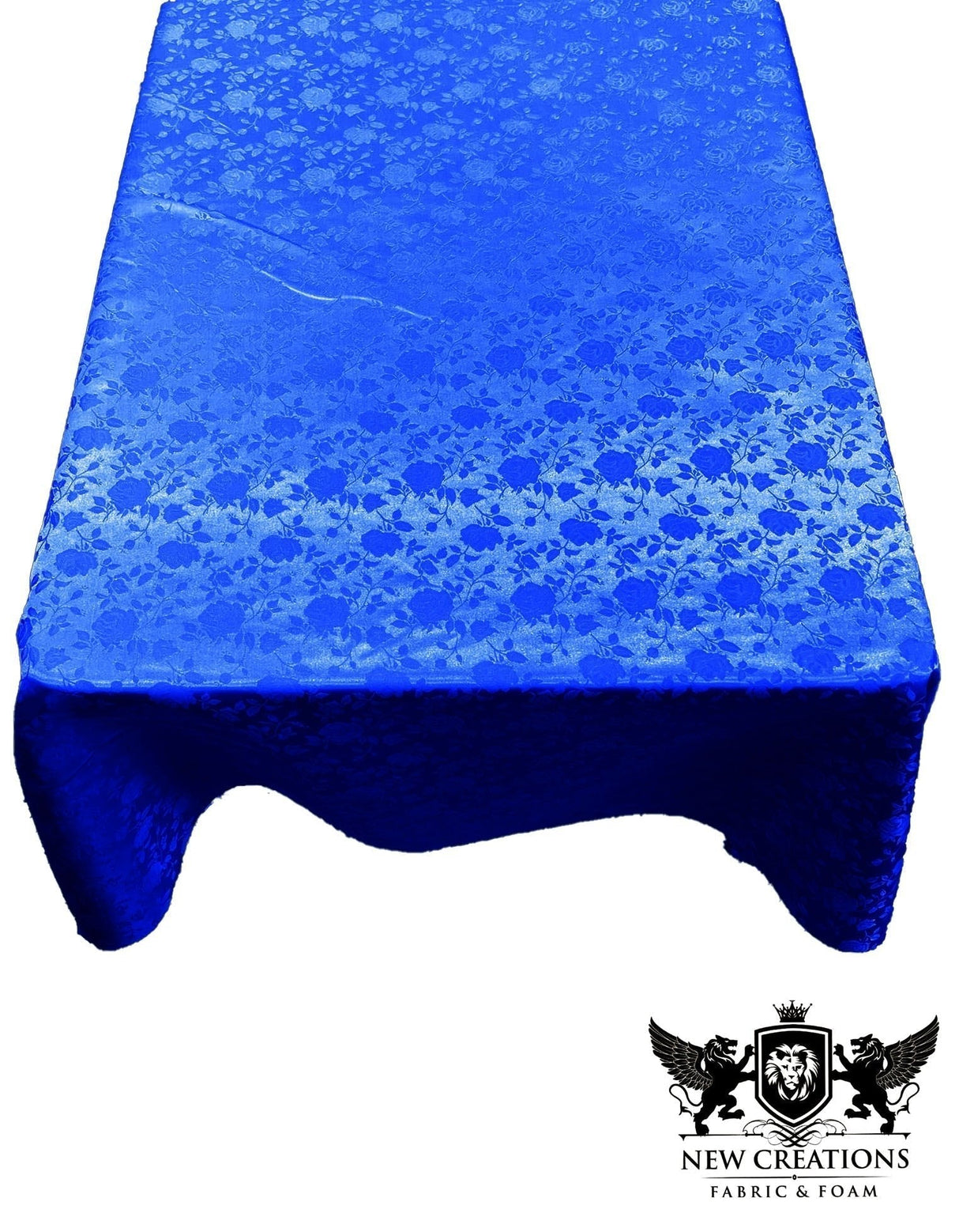 Rectangular Tablecloth Roses Jacquard Satin Fabric - Rose Pattern, 60" X 144" (1 Piece)