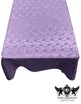 Rectangular Tablecloth Roses Jacquard Satin Fabric - Rose Pattern, 60" X 144" (1 Piece)