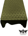 Rectangular Tablecloth Roses Jacquard Satin Fabric - Rose Pattern, 60" X 144" (1 Piece)