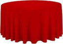 120 Inch Round White Premium Polyester Tablecloth for Wedding Banquet or Restaurant Use