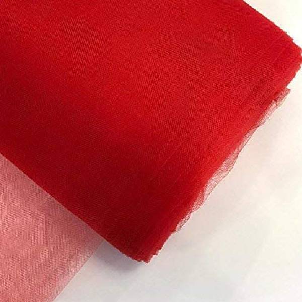 Tulle Bolt Polyester Fabric - Soft Diamond Netting, Solid, White, 54" Width, 40 Yards