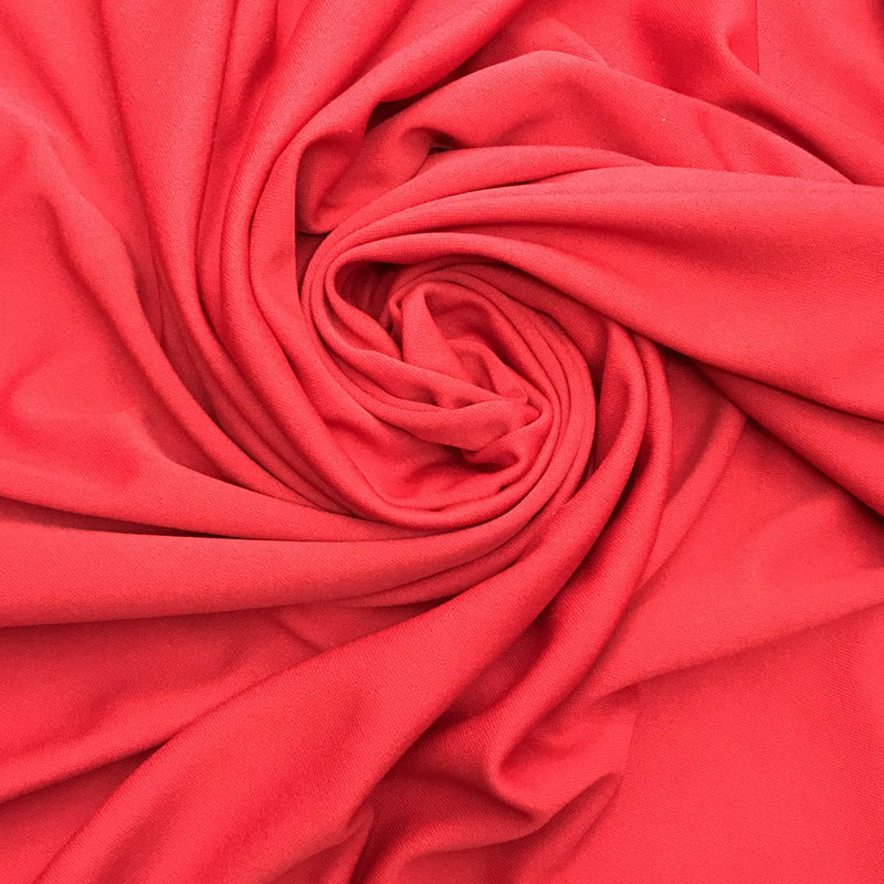 Red Scuba Polyester Fabric - Red, 59"-60" Wide