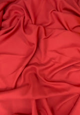 Gabardine Polyester Fabric - Red, 59/60" Width (1 Yard)