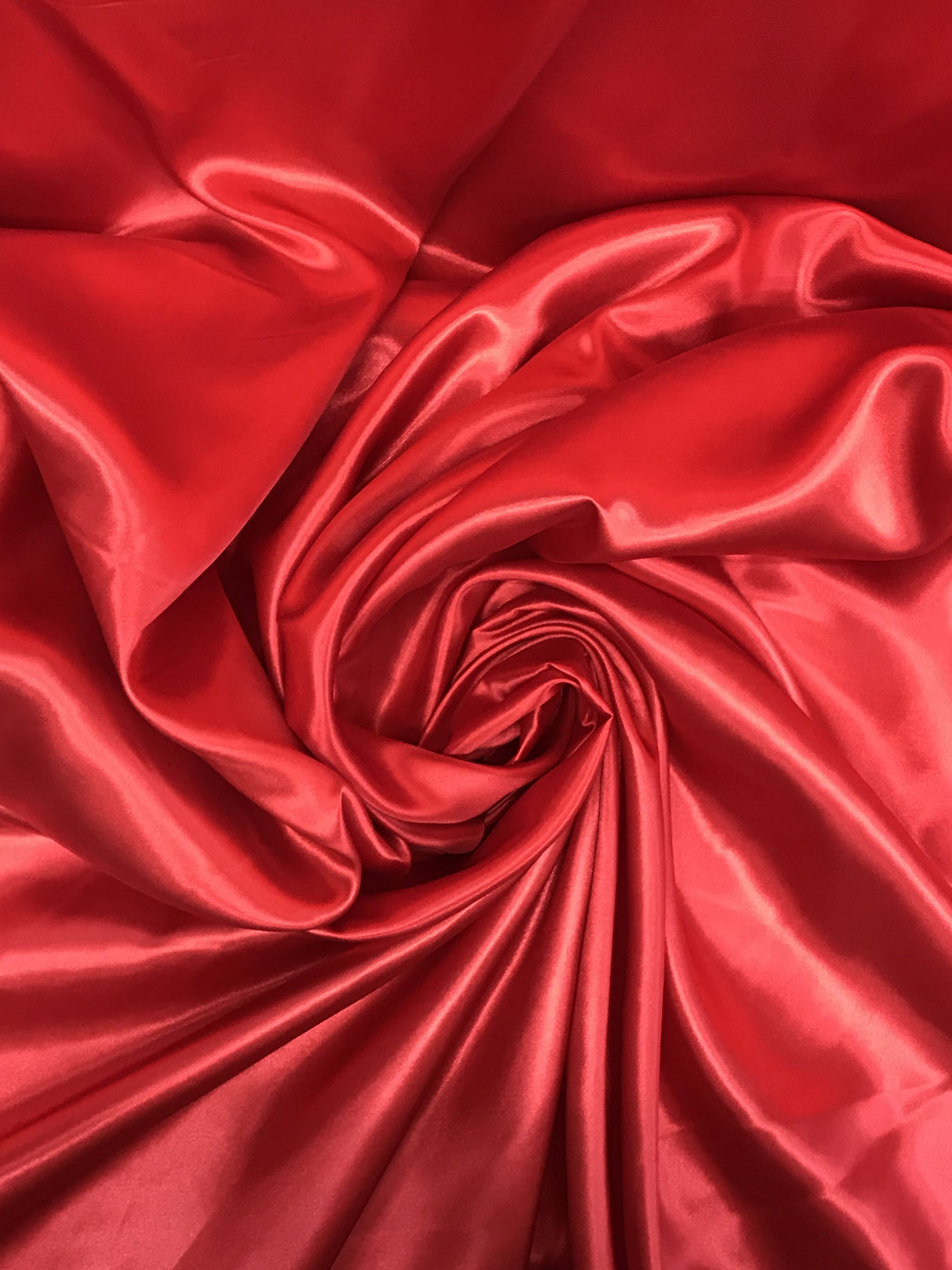 Red Medium Satin Polyester Fabric - Red, Satin, 58"-60" Wide